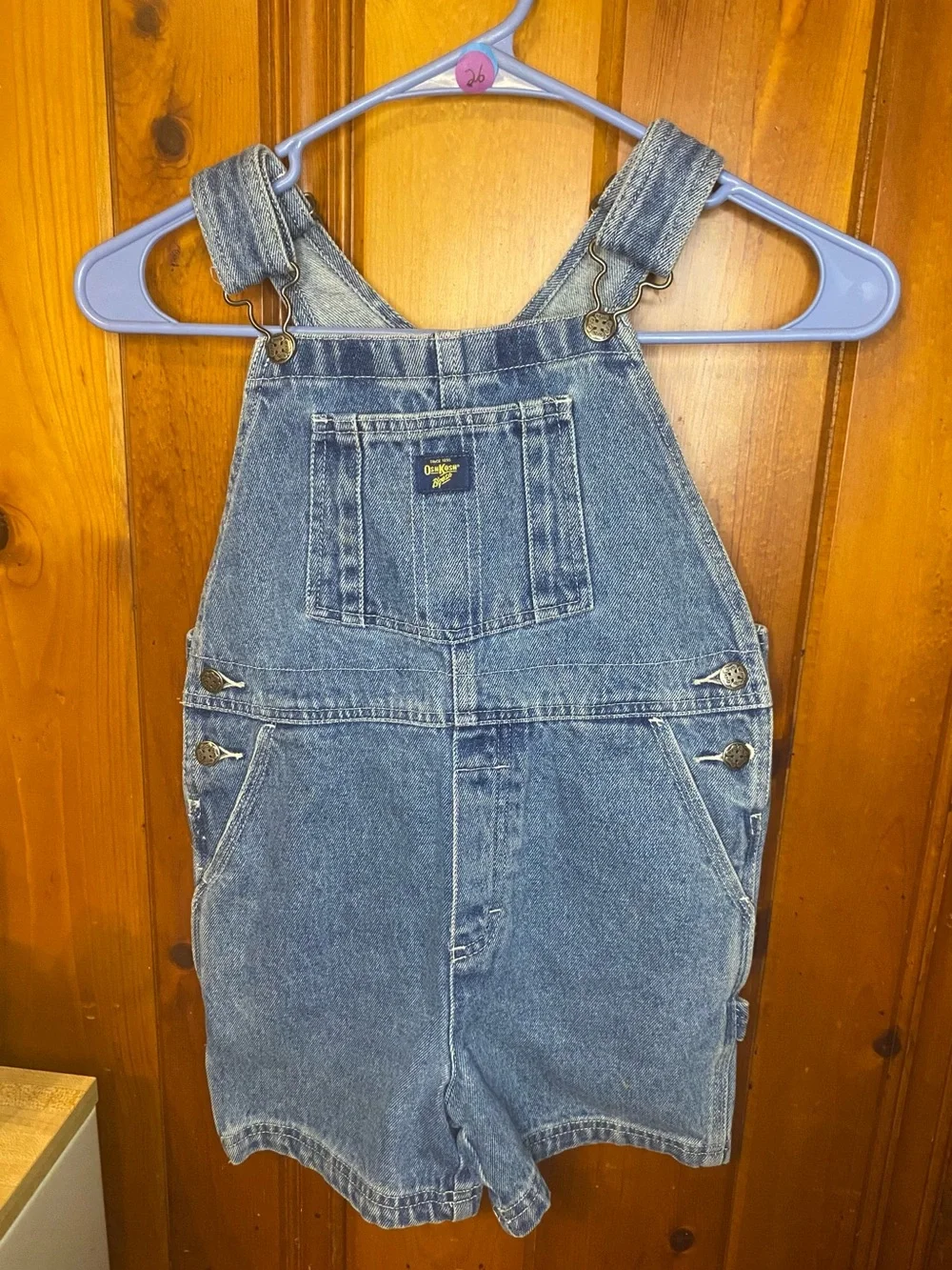 Vintage OshKosh B'gosh Light Blue Denim Short Overalls